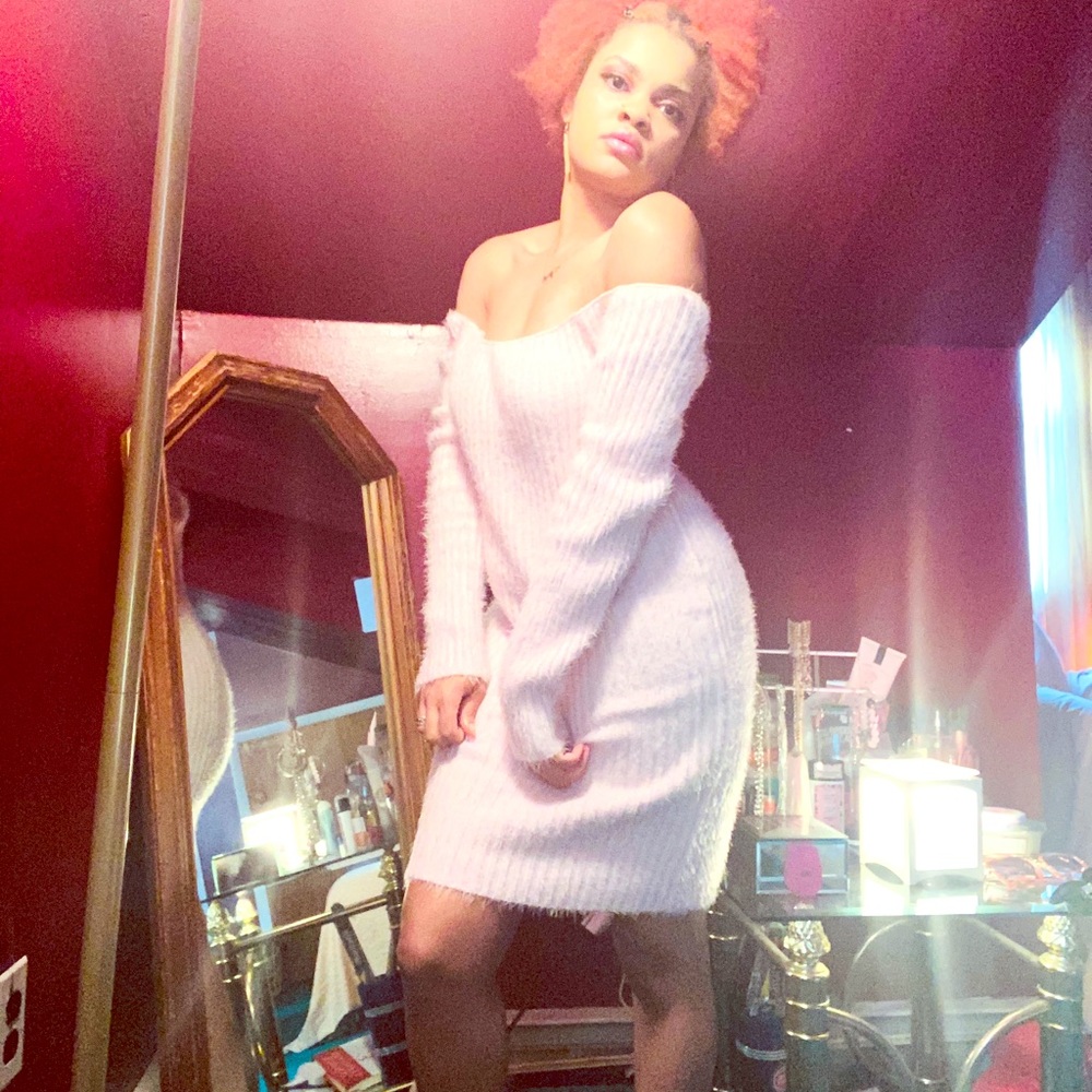 Soft Pink Sweater Dress 👗